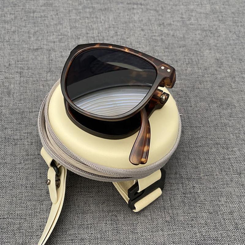 Women'S Fashion Folding Sunglasses Women'S Brand Designer Glasses Oval Glasses Lady Retro Sunglasses Uv400 Protect