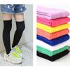Atmungsaktive Baumwollstrümpfe für Mädchen Kleinkind Bonbonfarbe Überknie-Socken Frotteeschlingen-Socken für Herbst Frühling