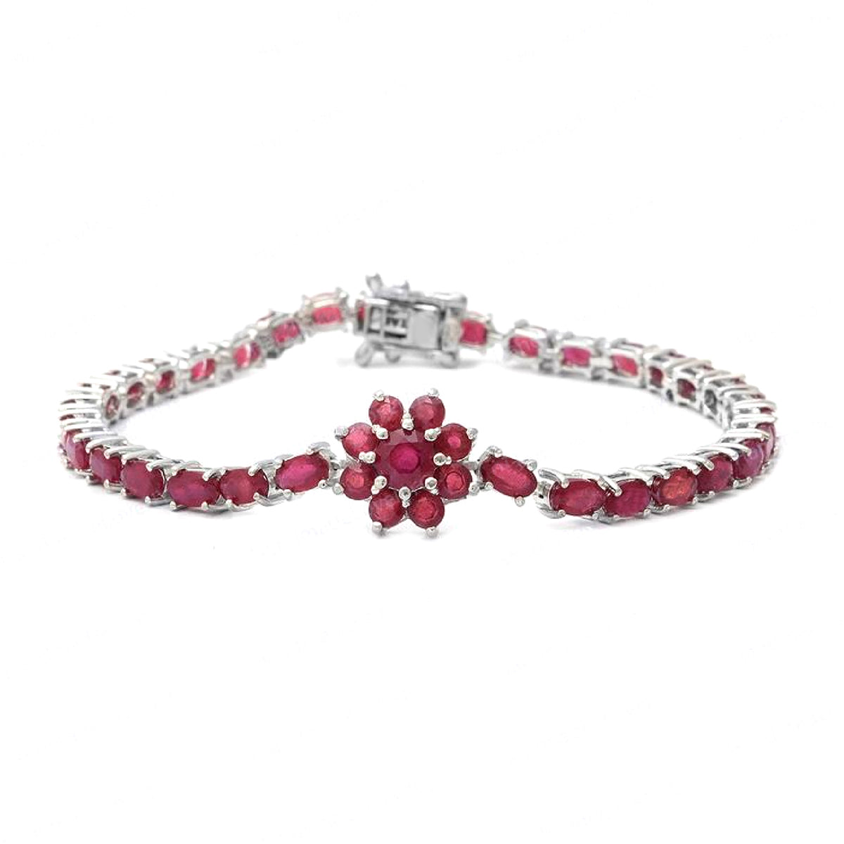 

Ruby Tennis Bracelet -925 Sterling Silver