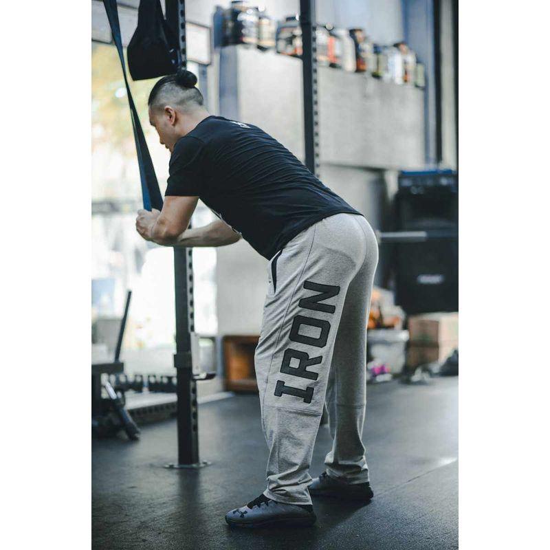 Global Beast Loose plus Size European and American Sports Pants Light gray M (Weight 70-80kg)