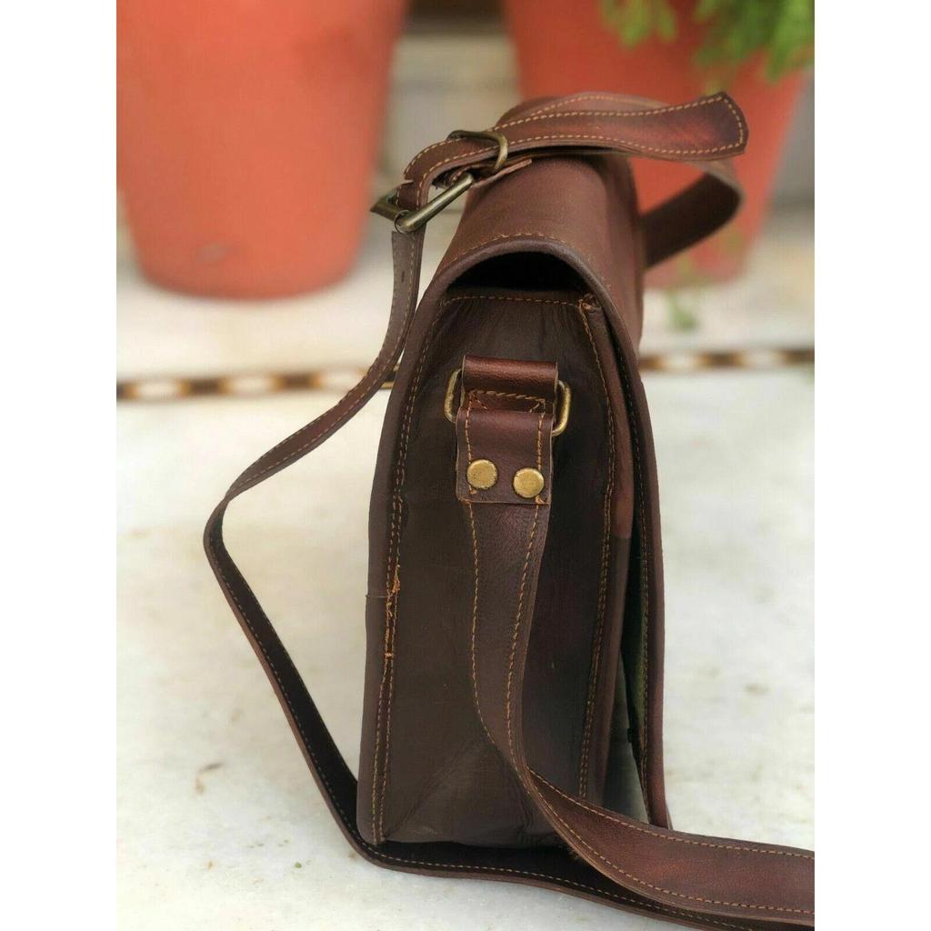 Vintage Laptop Messenger HANDBAG Handmade Briefcase Bag Satchel  Leather