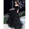 Black Banquet Evening Dress 1011 New Summer Temperament Niche Light Luxury Catwalk Dress Annual Meeting Hosting Dress
