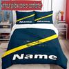3pcs Duvet Cover Set (1*Duvet Cover + 2*Pillowcase, Without Core), Custom Name AIK Fotboll Pattern Bedding Set, Home Bedroom Decor Gift