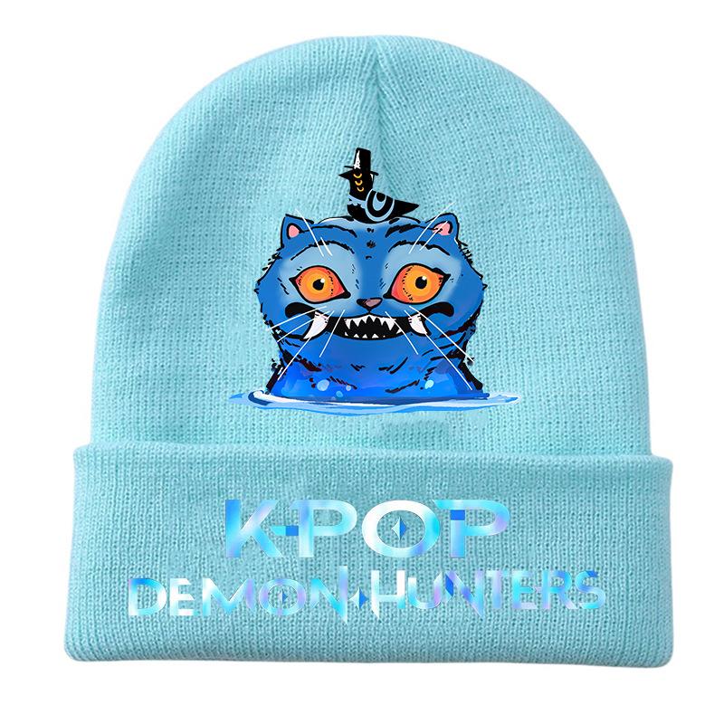 Peripheral Knitted Hat Curled Wool Hat Printed Doudou Hat Outdoor Cold Hat Adult