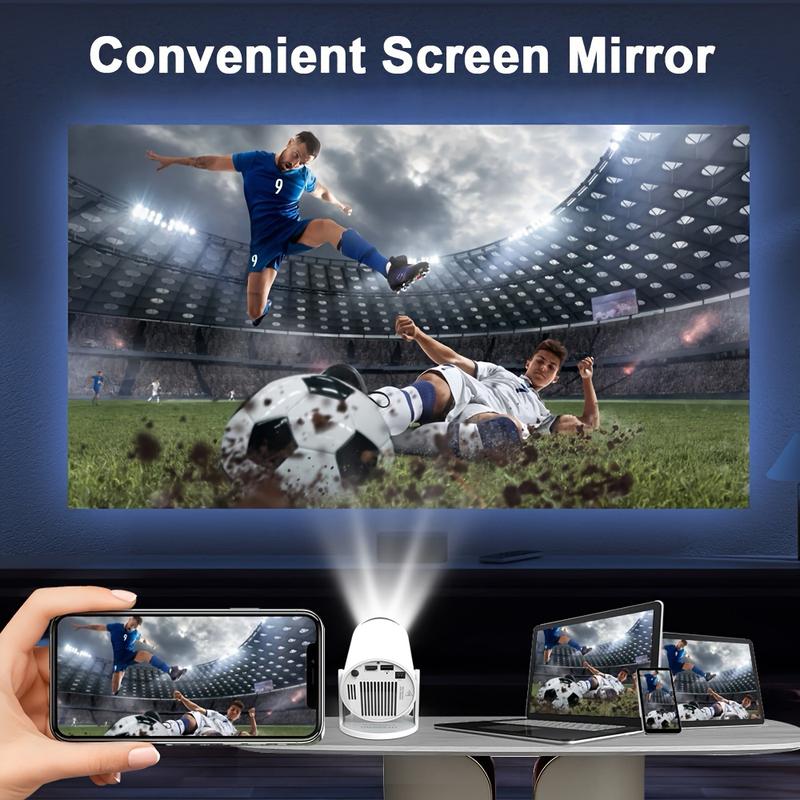HY300Pro Portable Projector 290ANSI Dual Wifi6 4K Videosource Supported Native 1280*720P Android 11 BT5.4 Cinema Outdoor Mini Projetor Remote Con