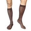 Men's Breathable Nylon Thin Dress Socks with Argyle Pattern Design Middle Calf Business Formal Socks Hosiery Gift