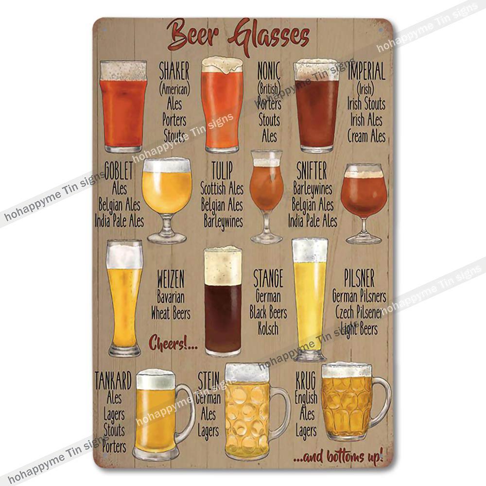 Retro Collectible Beer Tin Sign Metal Plaque Man Cave Garage Shed Decoration - 8x12in 20x30cm