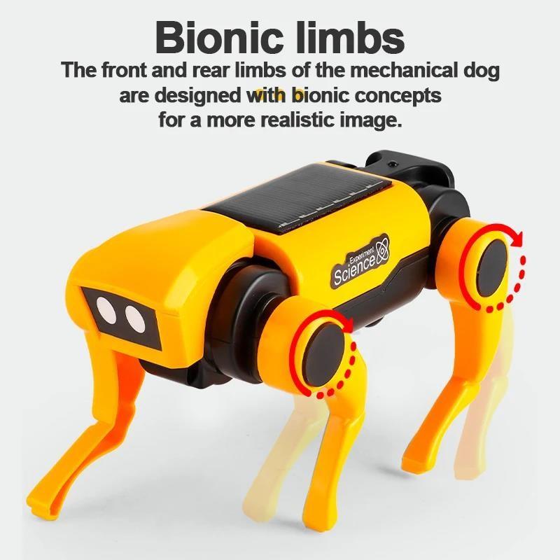Diy Remote controlled robotic animals Solar Robot Kit for Kids Mechanical Dog Electric Animal Solar Energy Steam Educational Toy