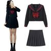 Limspace Sailor Authentic High School Girl Cosplay Long Sleeve and Short Sailor Bow JK School Pleated JK Class Kansai Academy British Junior High