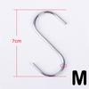 Stainless Steel S-Shape Hook Multi-function Kitchen Bedroom Railing S Hanger Hook Clasp Holder Hooks Hanging Clothes Rack