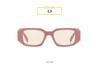 Unisex Trendy Square Frame Sunglasses - European & American Style, Model 21009