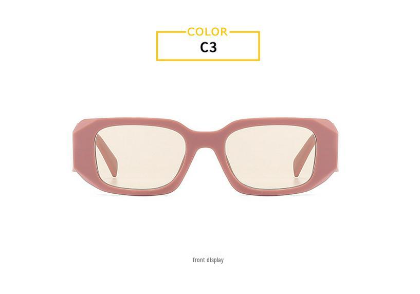 Unisex Trendy Square Frame Sunglasses - European & American Style, Model 21009