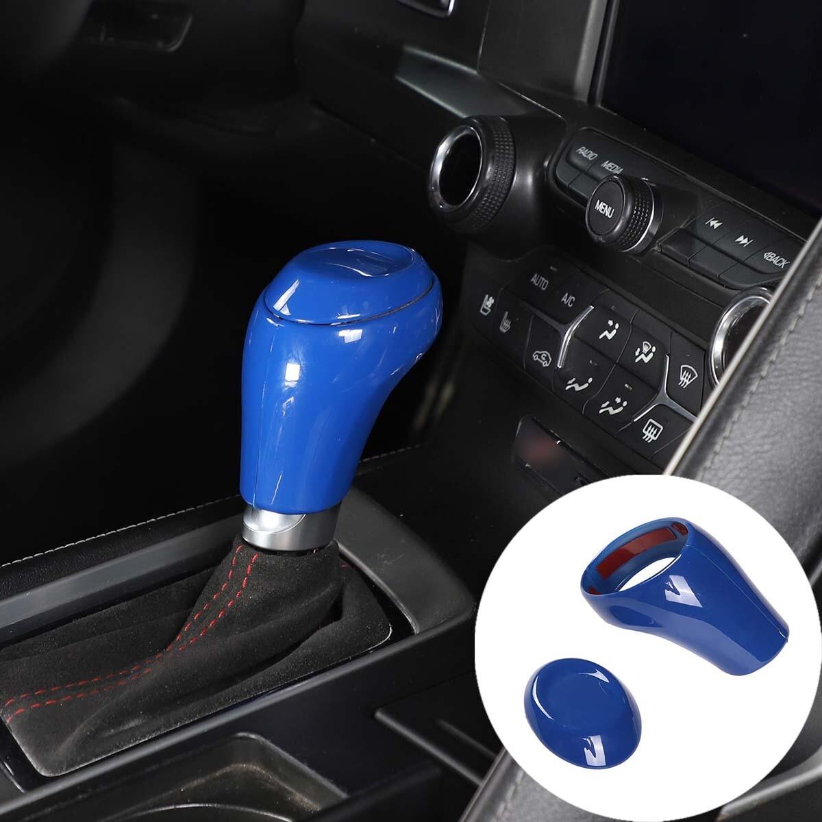 Blue Interior Gear Shift Knob Trim Cover For  Corvette C7 14-19