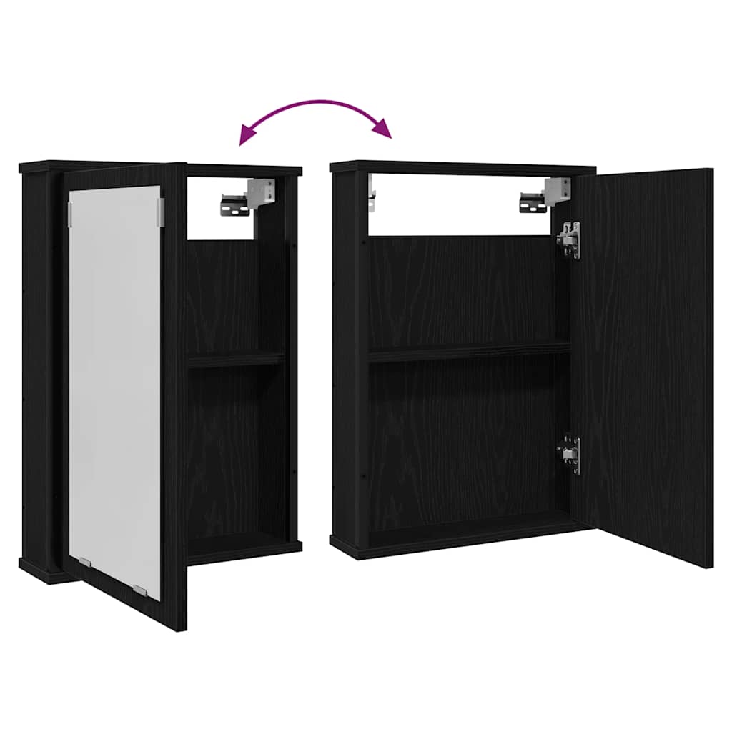 Duschspiegelschrank für Badezimmer mit Stauraum Eiche außen 42x12x60 cm