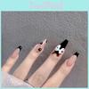Butterfly Bow Nail Decals Long Style Sweet Cool Jelly Double-sided Glue 24pcs