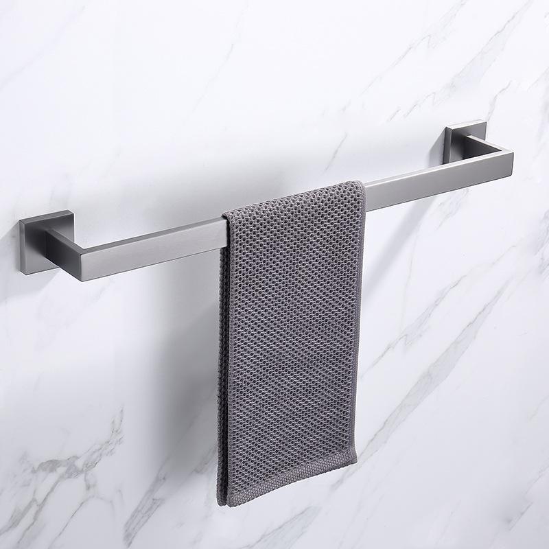 Stainless Steel Gunmetal Nordic Bathroom Towel & Storage Rack Set