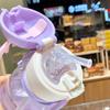Summer Portable Straw Water Cup Large Capacity Water Bottle Student Carrier Kettle Girls Cute Straw Cup with shoulder strap