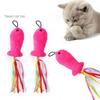 Cat Feather Toy Accessories False Mouse Worm Toy with Bell Kitten Cat Toys Interactive Replacement Refill Foam Ball Training