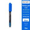 Monami 122 Oil-Based Waterproof Marker - Large Capacity, Long-Lasting Liquid Ink