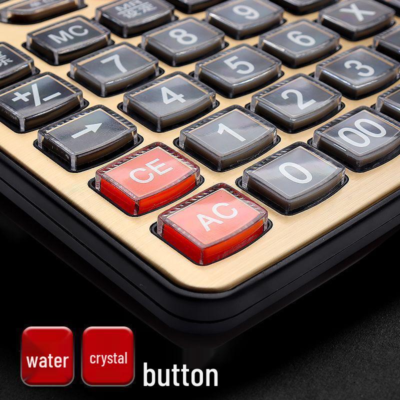 Large 12-Digit Financial Calculator with Real Voice and Transparent Keys