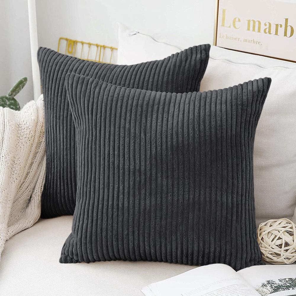Mjuk Plysch Flanell Kuddfodral Manchestertyg Kuddfodral 40X40 45X45 50x50cm Fluffigt Soffkuddfodral för Soffa Vardagsrumsinredning