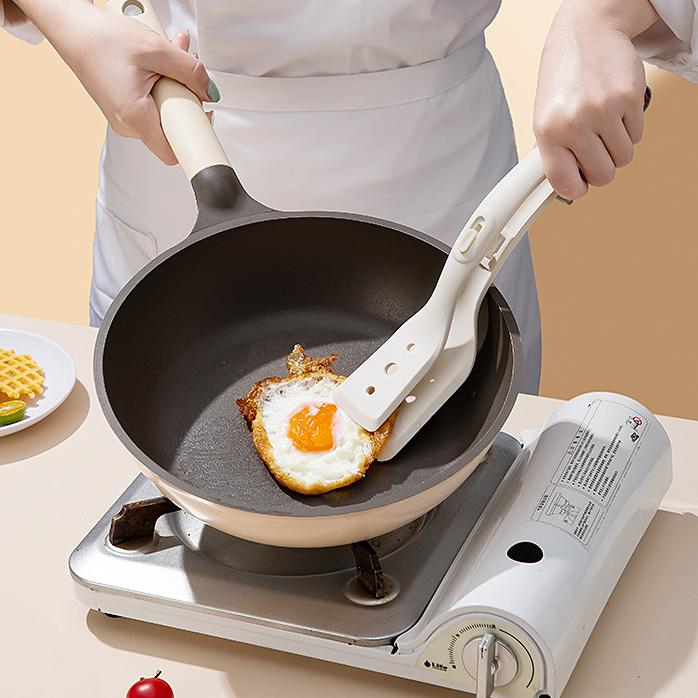 Kitchen Spatula Frying Spatula Clip Pizza Spatula Frying Spatula Anti-scald Cookware High Temperature Resistant Spatula Food Clip