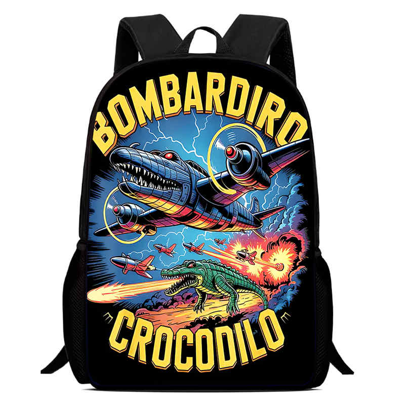 15 in Funny BrainRot Child School Backpack Aged 5-10,Cartoon School Bags for Boys Girls,Light Weight & Durable Kids Bakpack