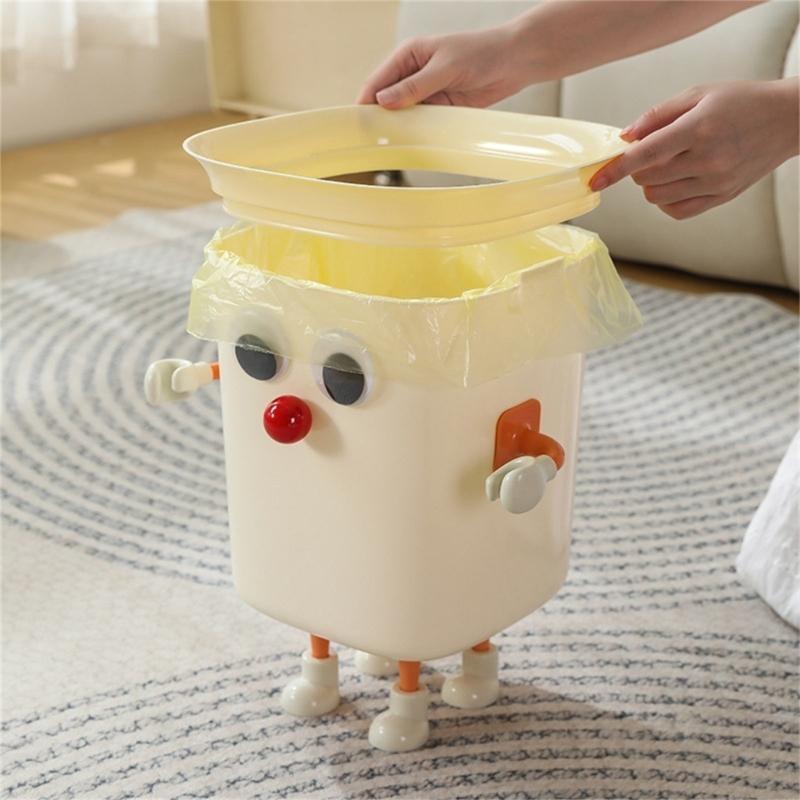 Funny Big Eyes Trash Can Suitable for Home and Office Plastic Trash Can Dustbin Top Sale