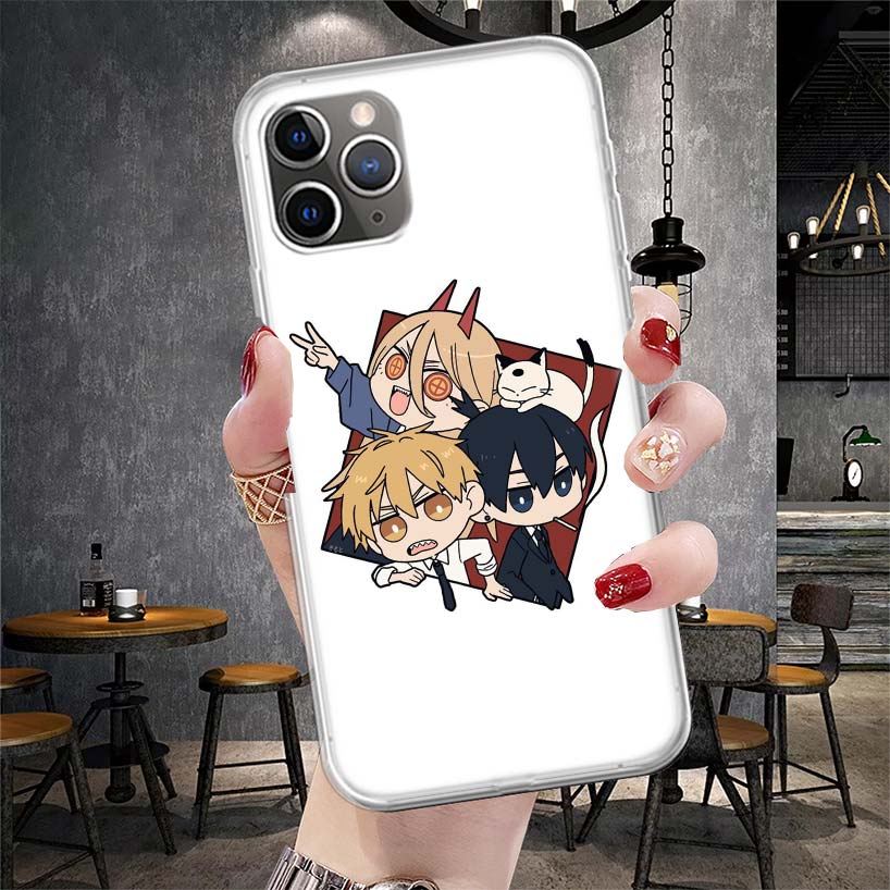 C-Chainsaw Mans Cute Soft Phone Case For IPhone 11 17 Air 16E 16 Pro Max 15 + 14 Plus 13 Mini 12 Apple 7 SE 8 Fundas Coque 11 17
