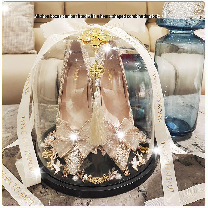 Hidden Wedding Shoe Box Ring Toss Game and Door Blocking Prank Props Set