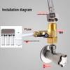 Copper Water Purifier Inlet Tee & Diverter Connector Faucet Adapter