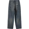 SS25 Side Pocket And Hammer Loop Loose Straight Leg Jeans Women Jeans I034635-01-4Q