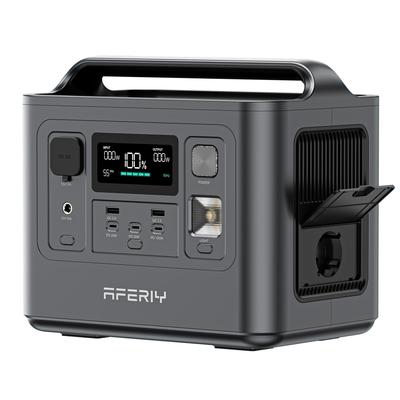 AFERIY 800W Portable Power Station, 512Wh LiFePO4 Battery, 8 Outputs,3500 Cycles To 85%+ Capacity, Fast Charging