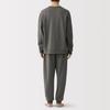 MUJI Cotton Fleece Loungewear Set FB0ZYA6S Black L Men's Long-Sleeve