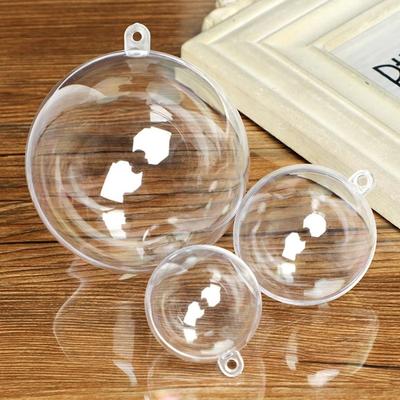 5PCS Large Capacity Christmas Transparent Ball Bauble Ornament DIY Hollow Fillable Bauble Balls Home Party Gifts Box Decor