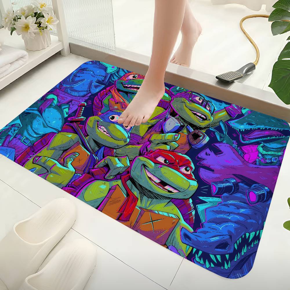 Anime N-Ninja Turtles Door Mat Washable Non-Slip Living Room Sofa Chairs Area Mat Kitchen Doormat Area Rug