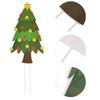 Christmas Yard Stakes with Tree Design Outdoor Lawn Sign for Garden Decoration Holiday Party Welcome Display Use