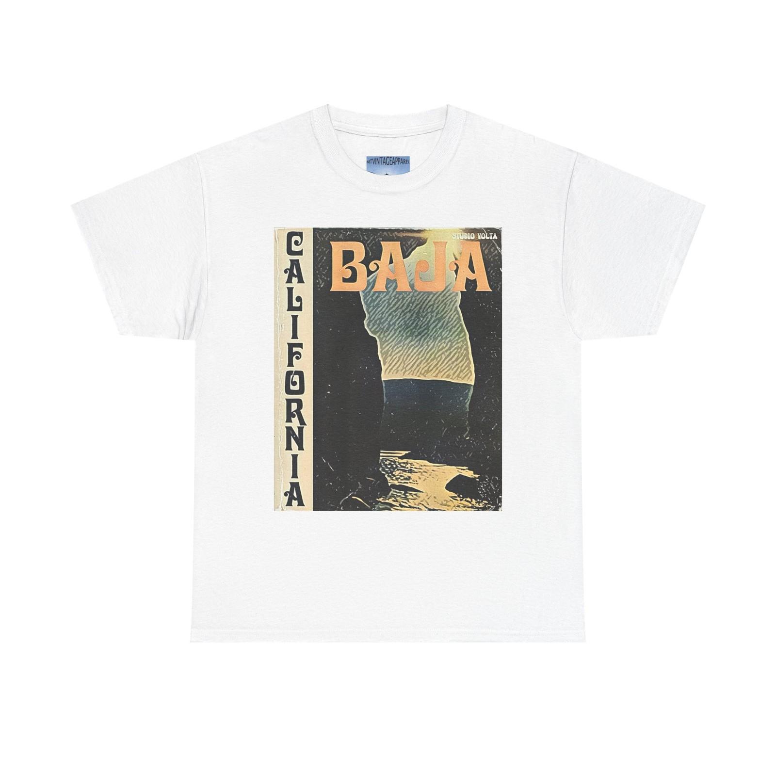 Baja California Graphic Print Short Sleeve Unisex Tee Heavy Cotton Gift Unisex T-Shirt M