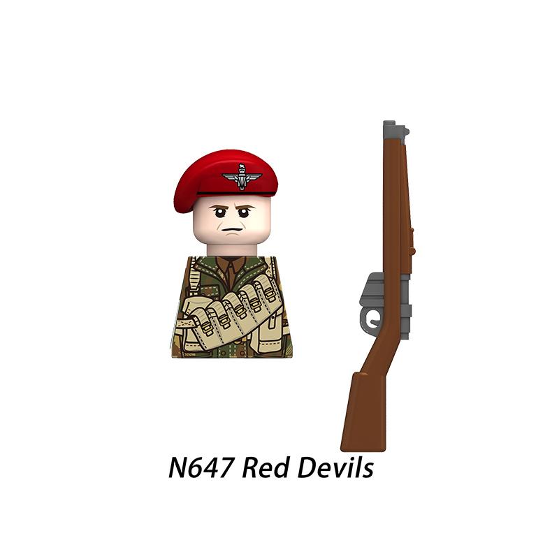 Military Affairs WW2 Britain Infantry Building Blocks Model Bricks Mini Action Toy Figures Toy Gift for Children