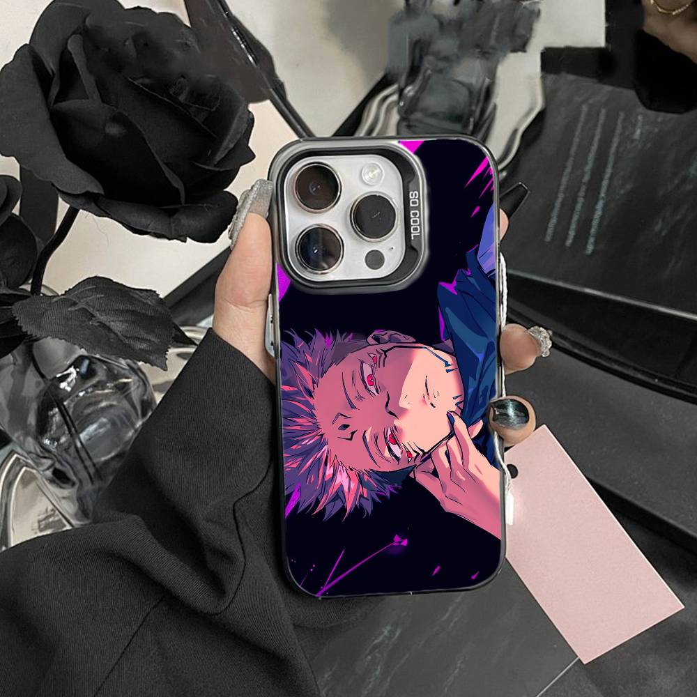 Jujut-su I-Ichiji K-Kaisen Phone Case For iPhone17, 16,15,14,13,12 Pro Max Black Candy Matte Shockproof Cover