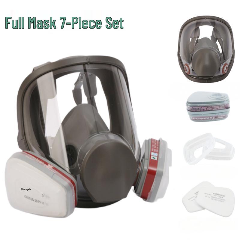 Full Face Gas Mask 6800: Protection from Dust, Chemicals, Pesticides, and Formaldehyde. Ideal for Spray Paint and Toxic Gas Safety.