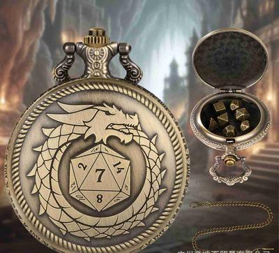 Maxmax Dungeons and Dragons Ttrpg Multi-Sided Pocket Watch Dnd Rpg Board Game Mini Dice