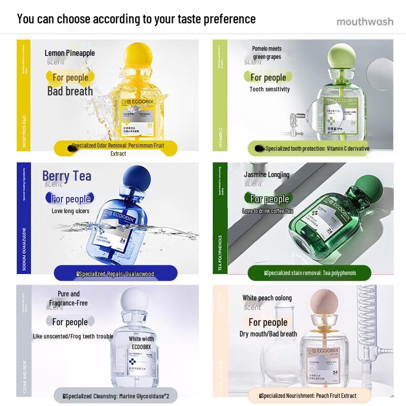 Baixi Anti-Sugar Fresh Breath Mouthwash with 10 Strips