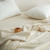 Japanese Quilts Cotton Linen Gauze Comforter Polyester Fiber Filling Simple Cooling Blanket Solid Thin Double Bed Quilts
