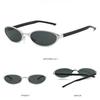 Oval Small Frame Sunglasses Women's Men's Y2K Retro Sunshade UV Sun Glasses Luxury Brand Designer Popular Metal Eyeglasses