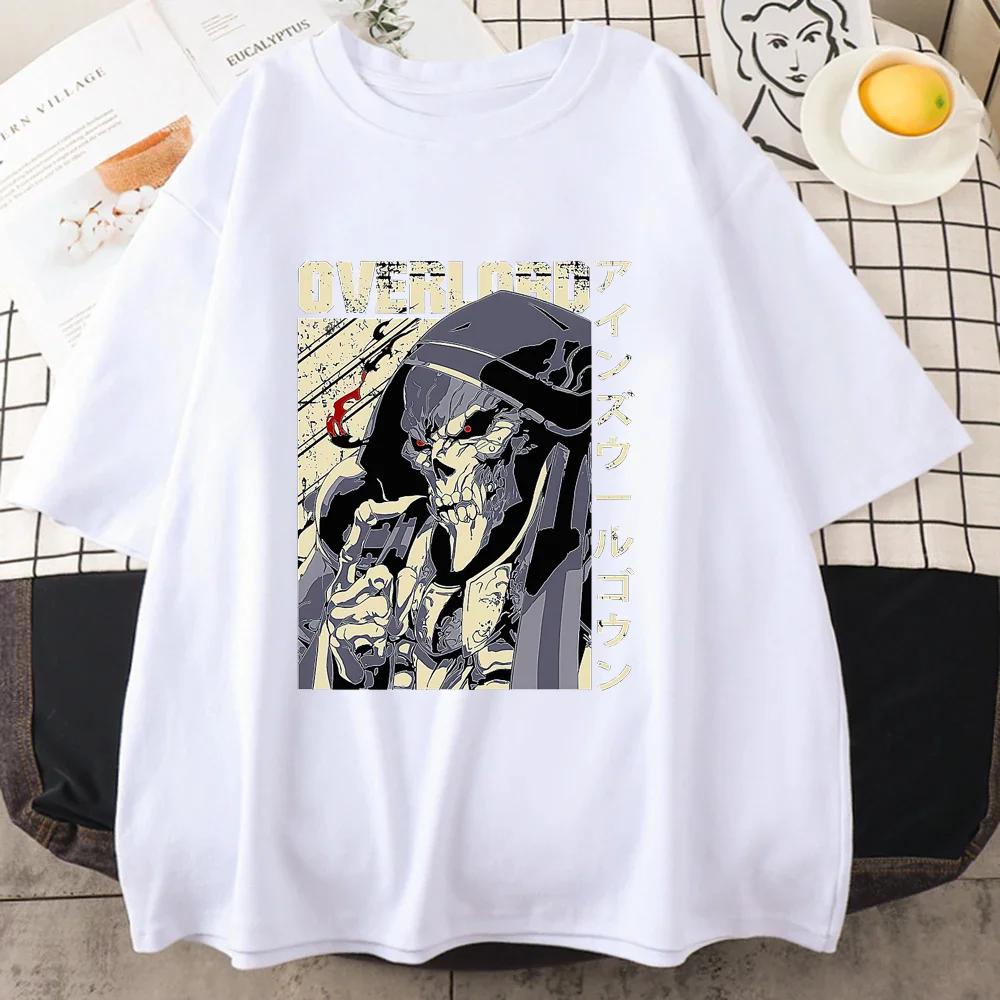

Mens Anime Overlord Graphic Printed TShirt Street Cool Skull Graphic TShirt Anime Women Fashion Hignquality Y2K TShirt 4XL