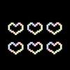 PVC Waterproof Heart Sticker For Car Laptop Window Motorcycle Vinyl Decal Mosaic Heart Love Car Stickers For Car Window 6Pcs/set