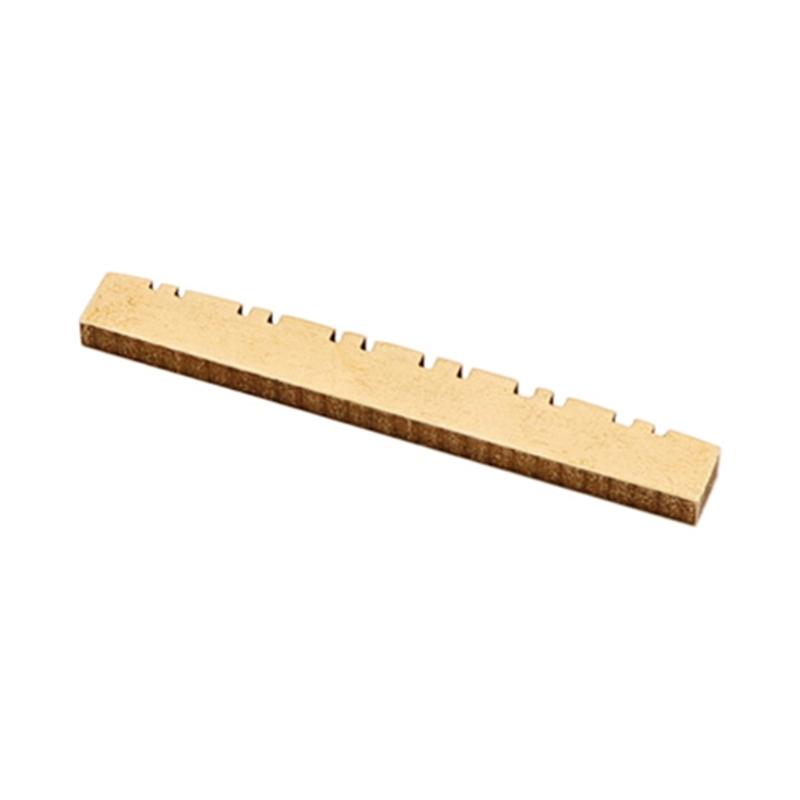 12 String Guitar Nut Saddle Brass Premium Pre-Slotted Top Nut Vintage Style Electric Guitar Accessories Flat Bottom