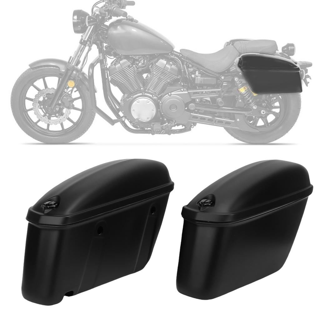 Motorcycle Hard Saddlebags 22L Rugged ABS Hard Saddle Bags with Lock Motorcycle   Side Storage Carrier