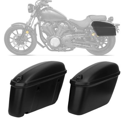 Motorcycle Hard Saddlebags 22L Rugged ABS Hard Saddle Bags with Lock Motorcycle   Side Storage Carrier